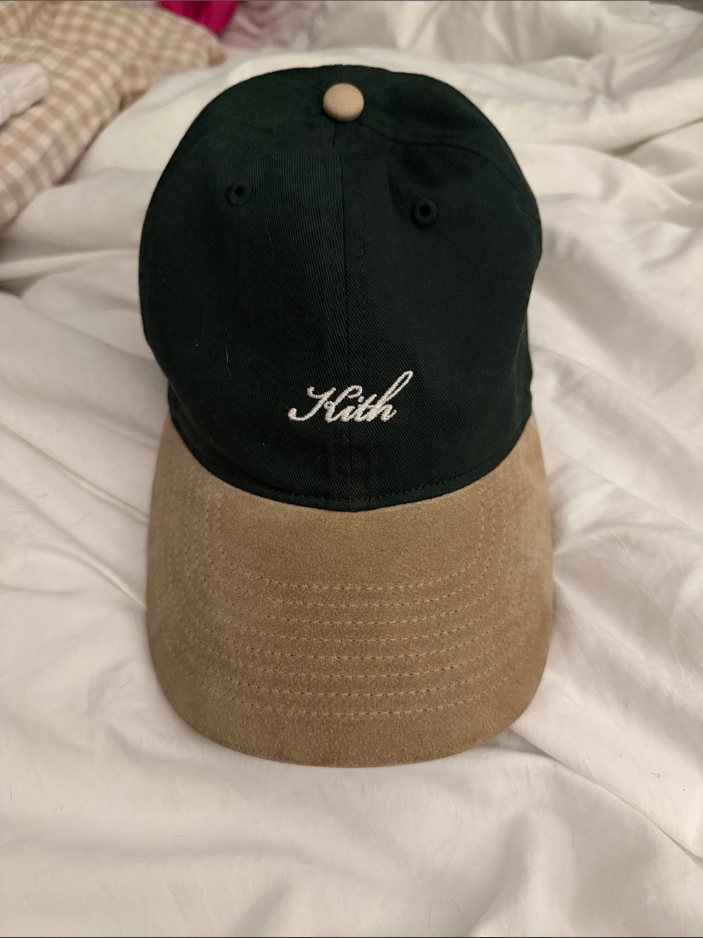 Kith Two-Tone Cap in Forest Green & Tan